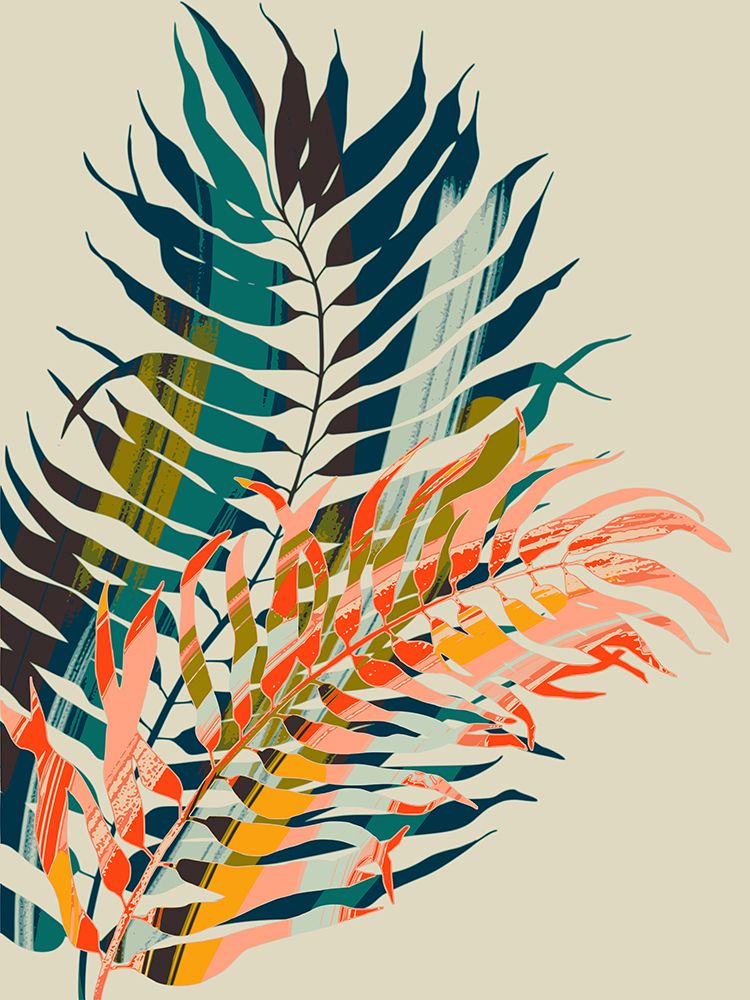 Colorful Palm Leaves art print by Annick for $57.95 CAD