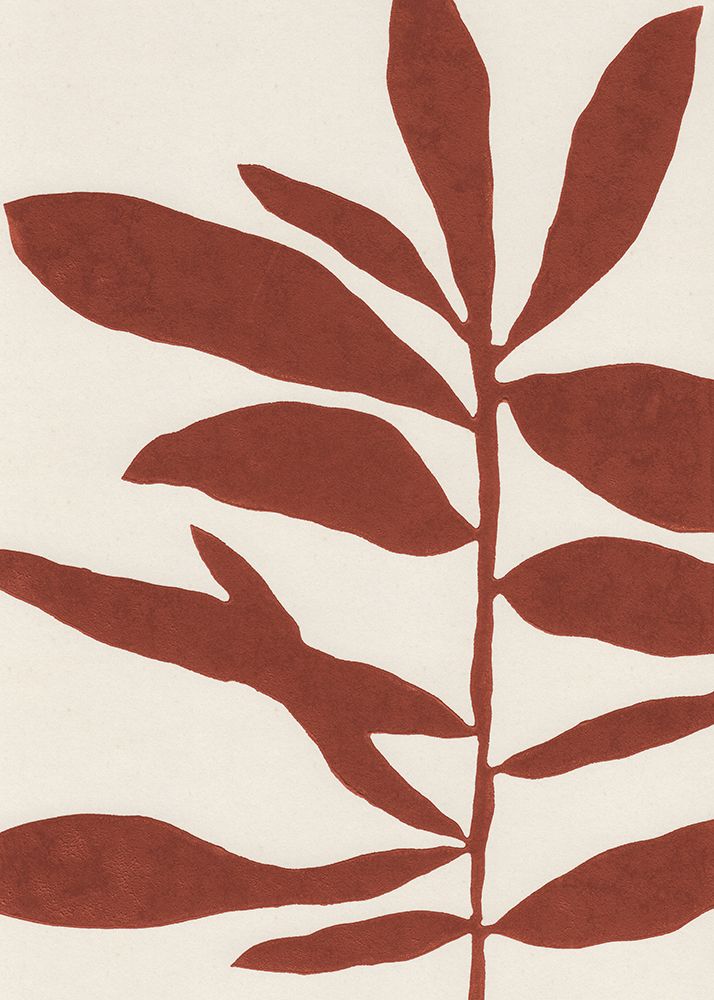 Linocut Branch #3 : Saffron Red art print by Alisa Galitsyna for $57.95 CAD