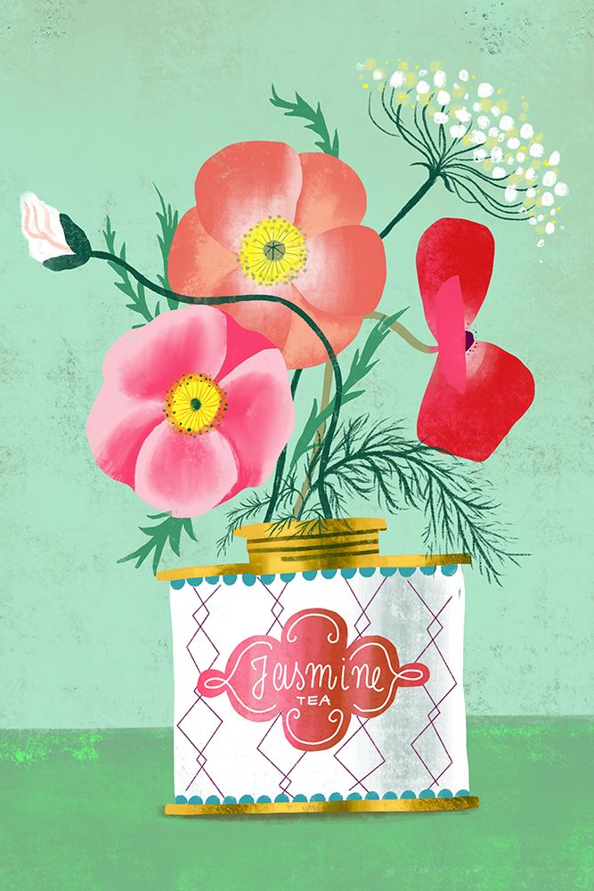 Poppies In Jasmine Tea art print by Uta Krogmann for $57.95 CAD