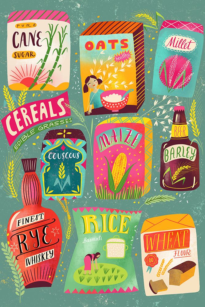 Colorful Cereal Chart art print by Uta Krogmann for $57.95 CAD