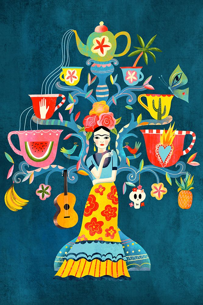 Frida Mexican Tree of Life art print by Uta Krogmann for $57.95 CAD