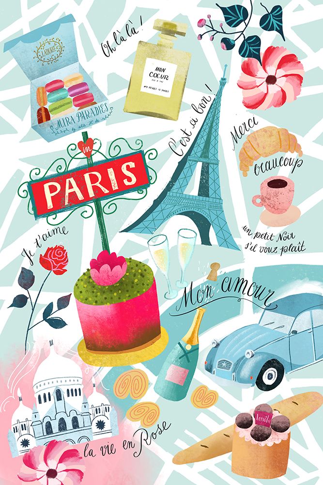 Paris Sucre Sacre Coeur art print by Uta Krogmann for $57.95 CAD