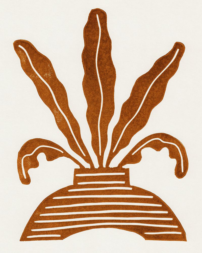 Linocut Houseplant #5 art print by Alisa Galitsyna for $57.95 CAD