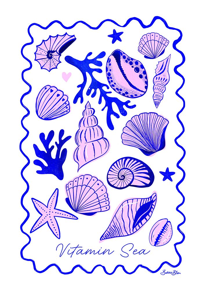 Sea Shells - Vitamin Sea art print by Baroo Bloom for $57.95 CAD