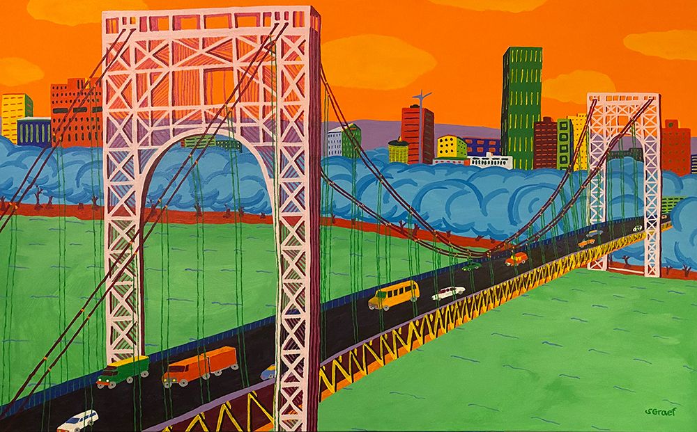 George Washington Bridge art print by Sue Graef for $57.95 CAD