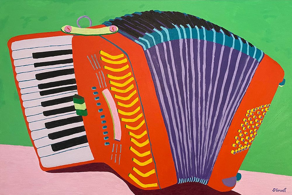 Accordion art print by Sue Graef for $57.95 CAD