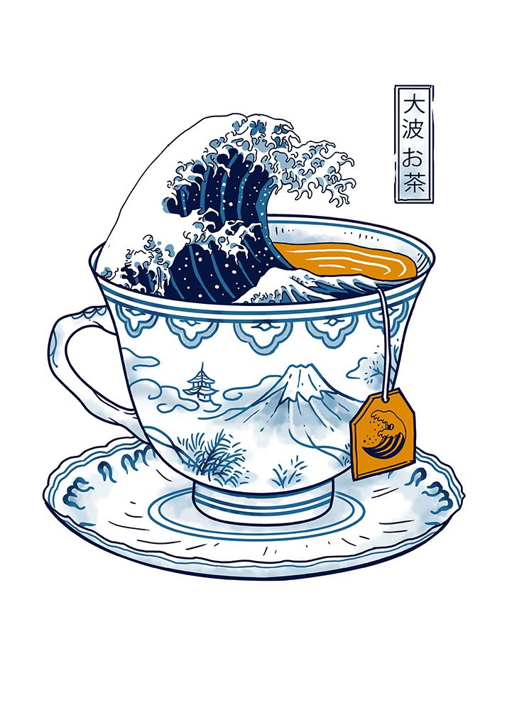 Great Kanagawa Tea art print by Vincent Trinidad for $57.95 CAD