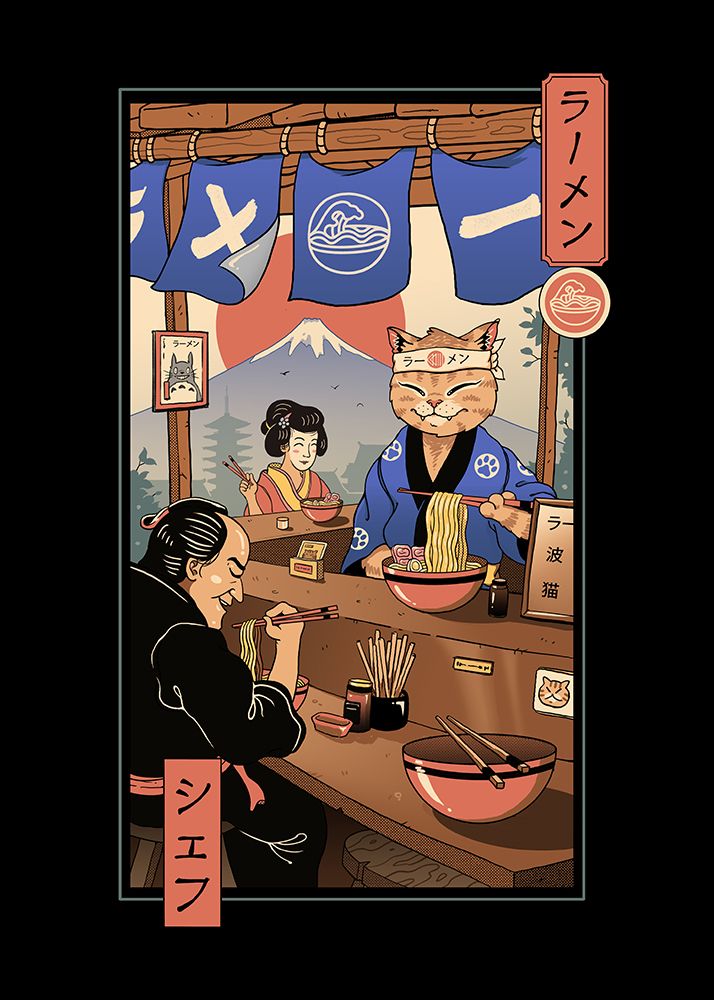 Ramen Meowster art print by Vincent Trinidad for $57.95 CAD