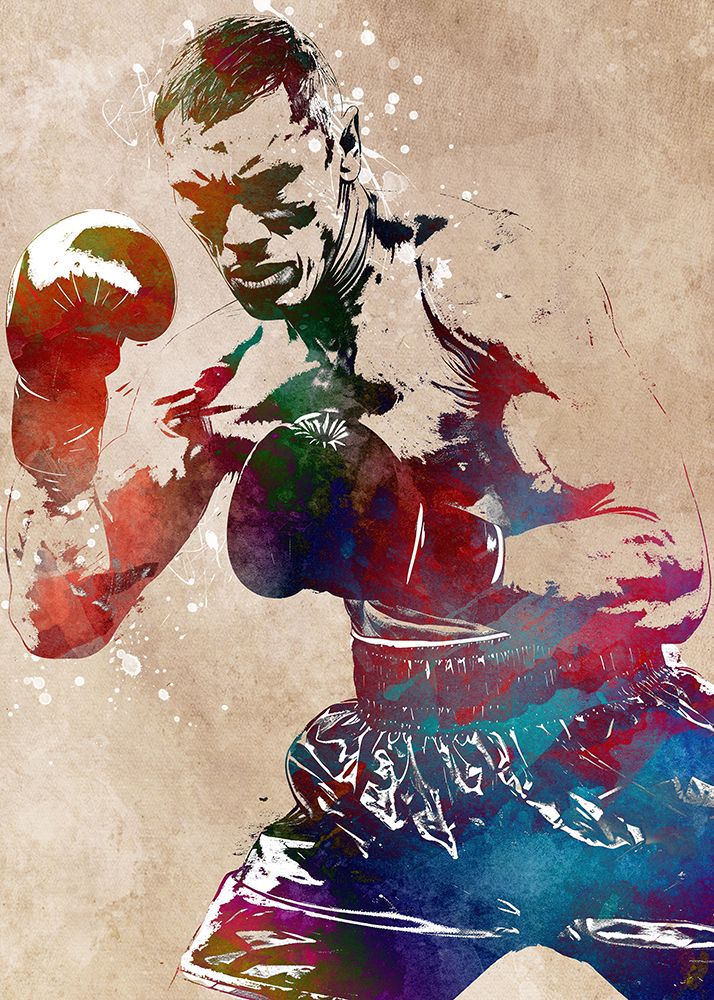 Boxing sport art art print by Justyna Jaszke for $57.95 CAD