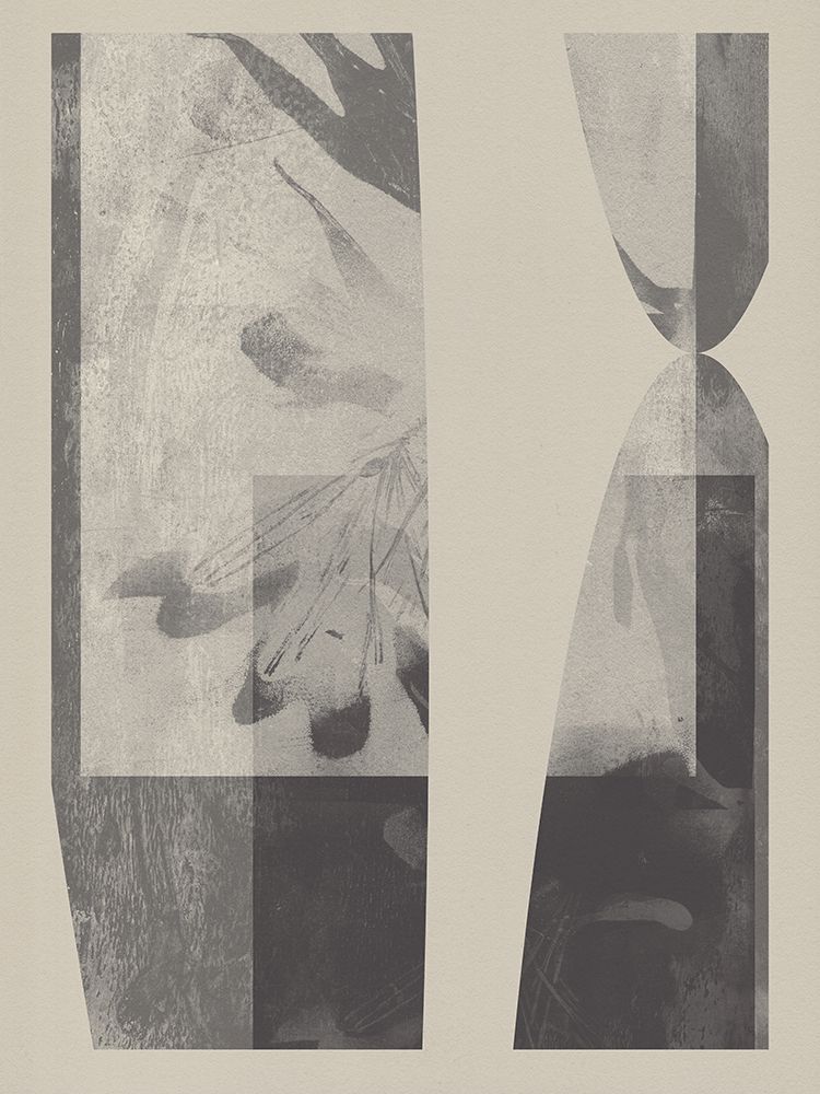 Neutral Organic Shapes in taupe and white art print by Dina Dankers for $57.95 CAD