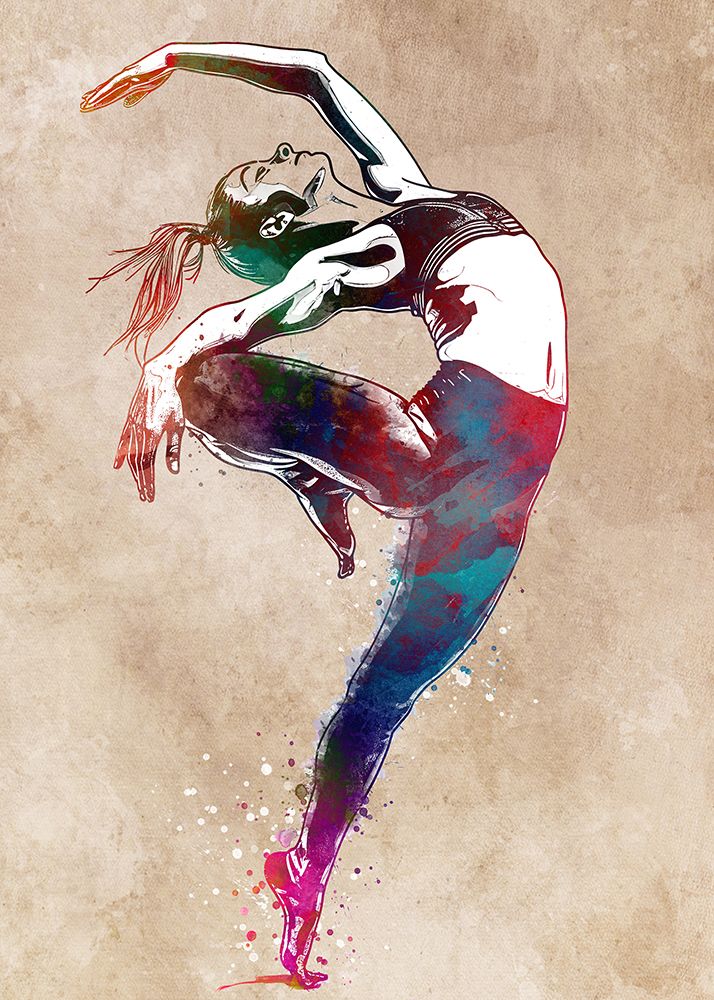 Gymnastics sport art art print by Justyna Jaszke for $57.95 CAD