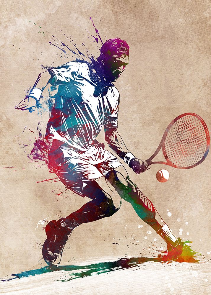 Tennis sport art art print by Justyna Jaszke for $57.95 CAD