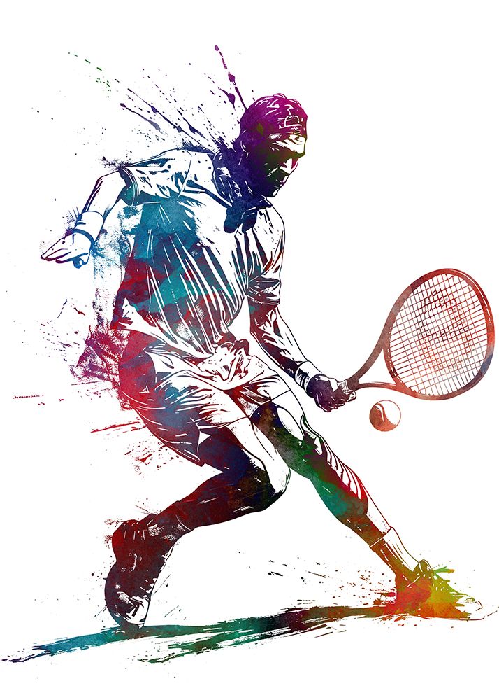 Tennis sport art art print by Justyna Jaszke for $57.95 CAD