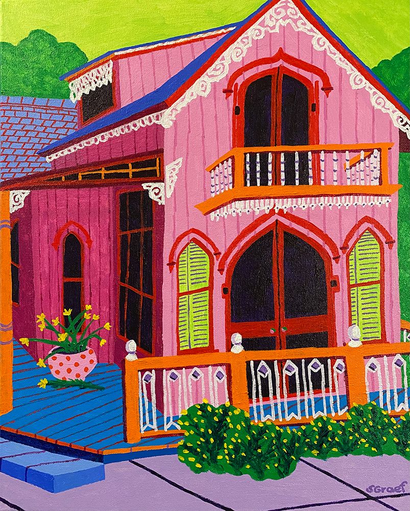 Pink House art print by Sue Graef for $57.95 CAD