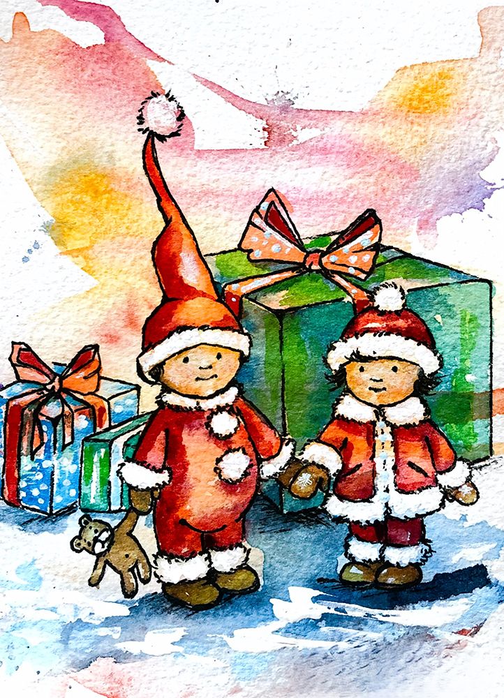 CHRISTMAS KIDS 2 art print by Anda Bieza for $57.95 CAD