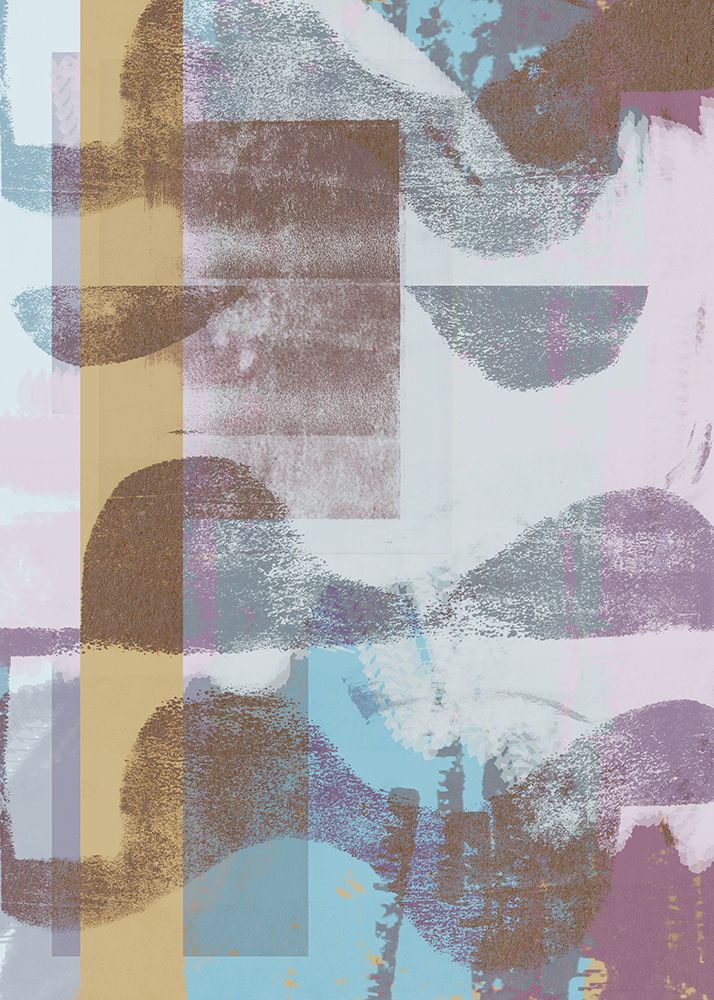 Abstract Shapes In Warm Pastel Colors 0010 art print by Dina Dankers for $57.95 CAD