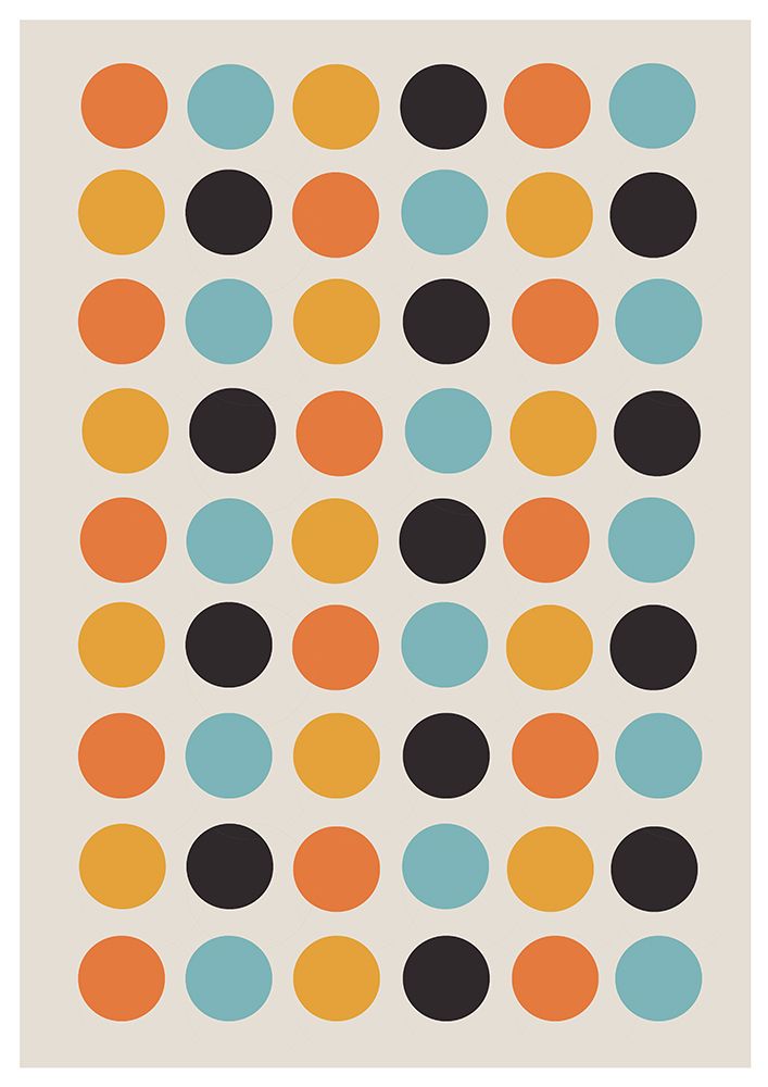 Retro Bauhaus Dots art print by The Miuus Studio for $57.95 CAD