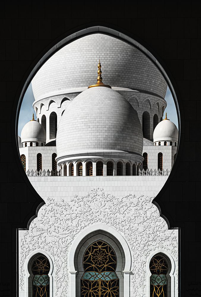 Symmetry and gradients of the White Mosque art print by Artem Fomenko for $57.95 CAD