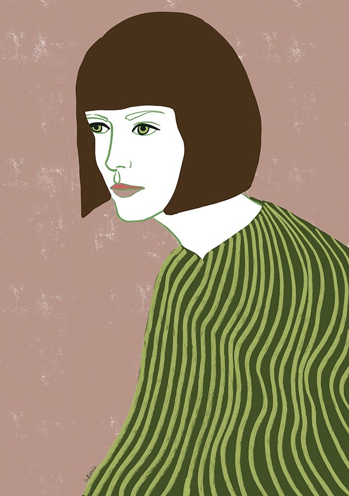 The brunette art print by Sharyn Bursic for $57.95 CAD