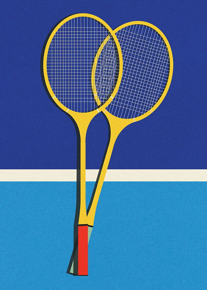 Wooden Badminton Rackets art print by Rosi Feist for $57.95 CAD