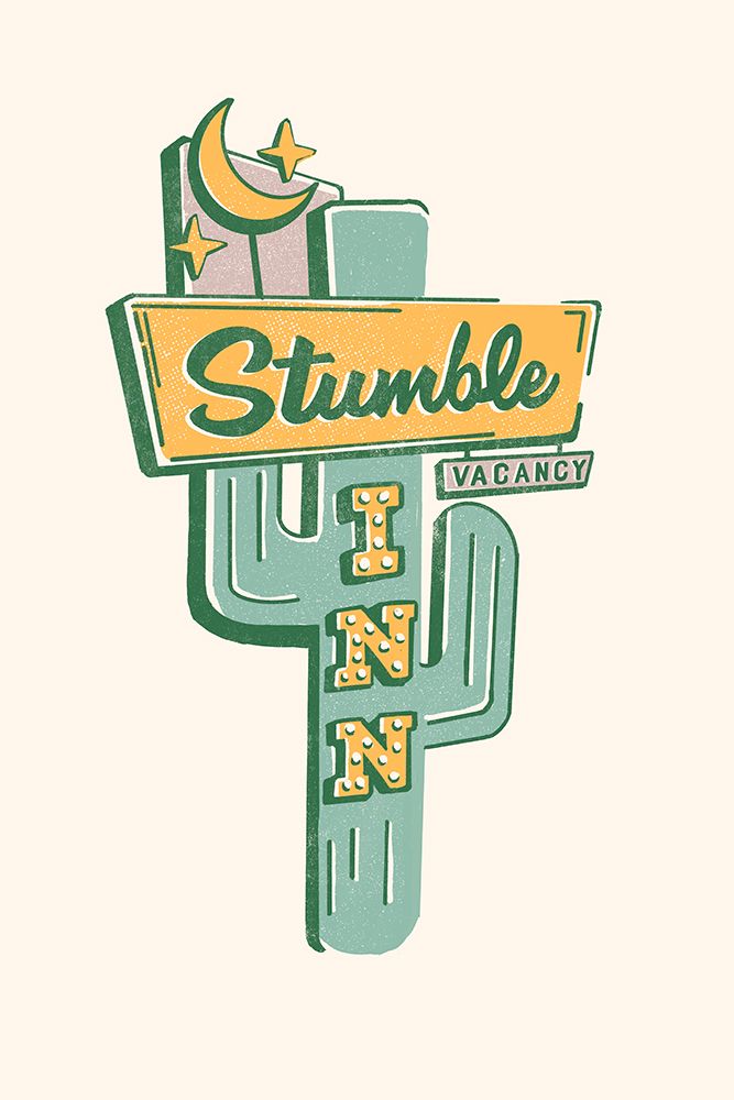 Stumble Inn Southwestern Roadside Motel Art art print by The Whiskey Ginger for $57.95 CAD