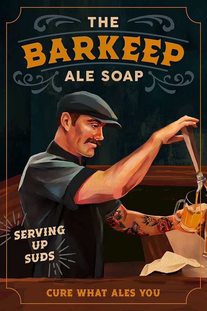 Barkeep Soap Poster 20x30 art print by The Whiskey Ginger for $57.95 CAD