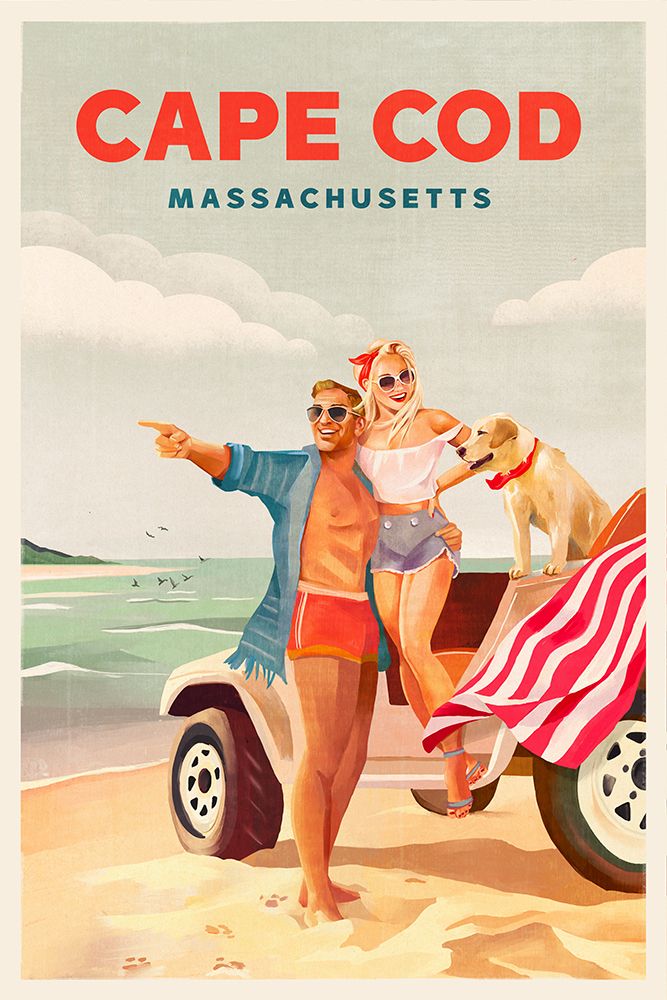 Cape Cod Massachusetts Summer Beach Art art print by The Whiskey Ginger for $57.95 CAD