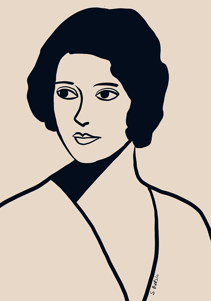 Vintage woman art print by Sharyn Bursic for $57.95 CAD