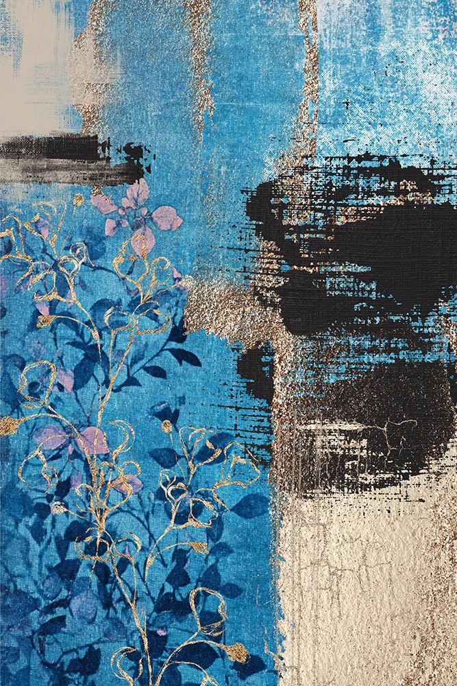 Denim Floral 1 art print by Sally Ann Moss for $57.95 CAD