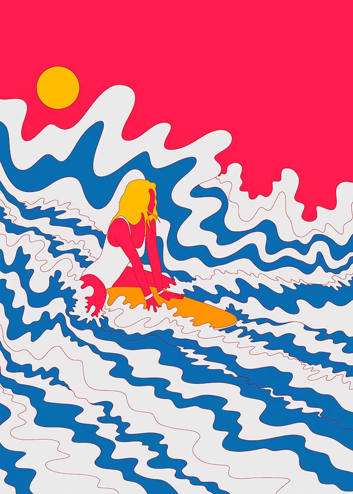 Surfer Girl art print by Stephen Wade for $57.95 CAD