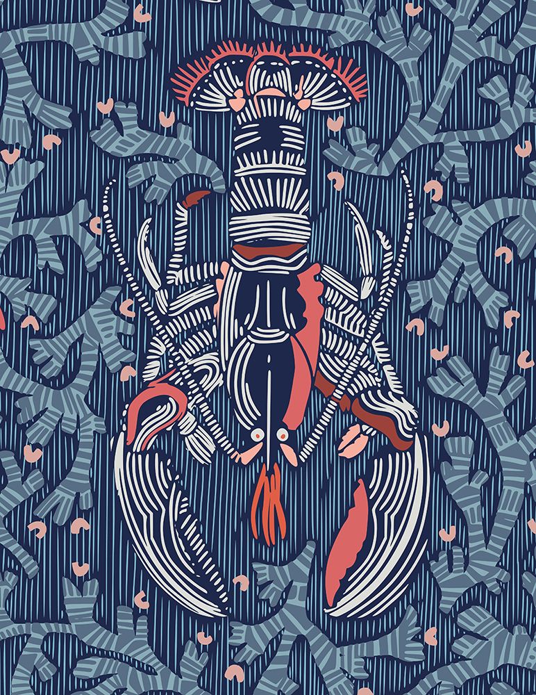 Crustacean Core navy art print by Annick for $57.95 CAD