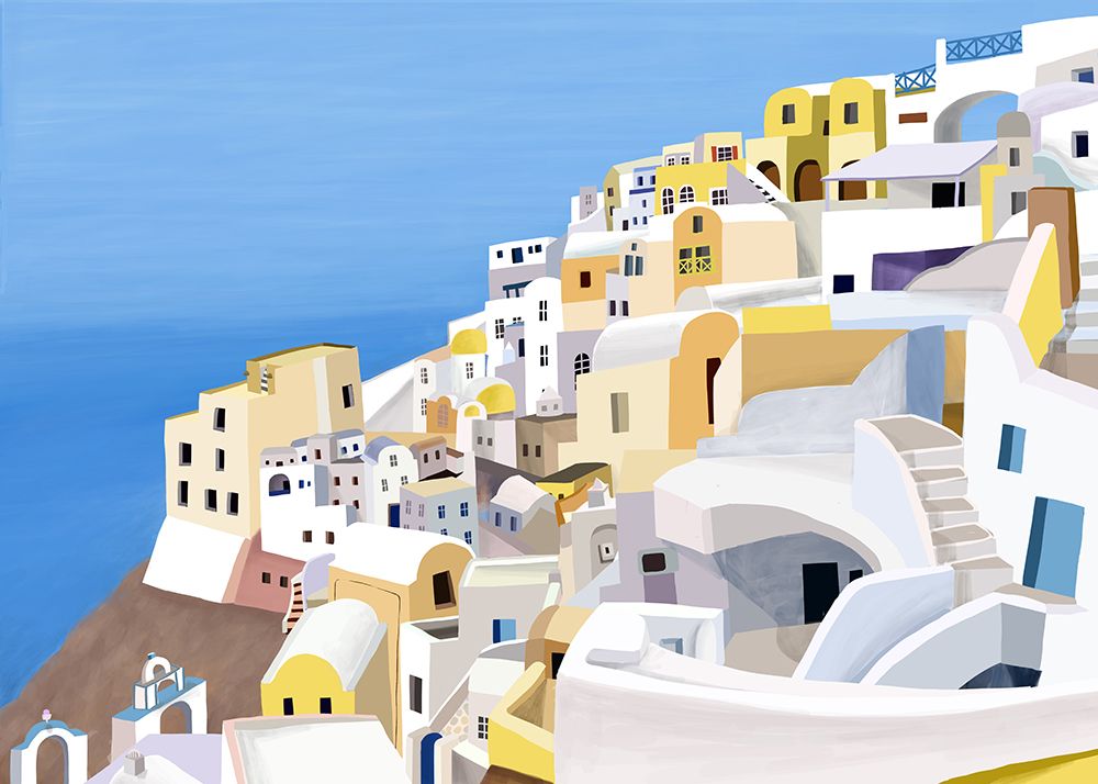 Santorini art print by Carla Daly for $57.95 CAD