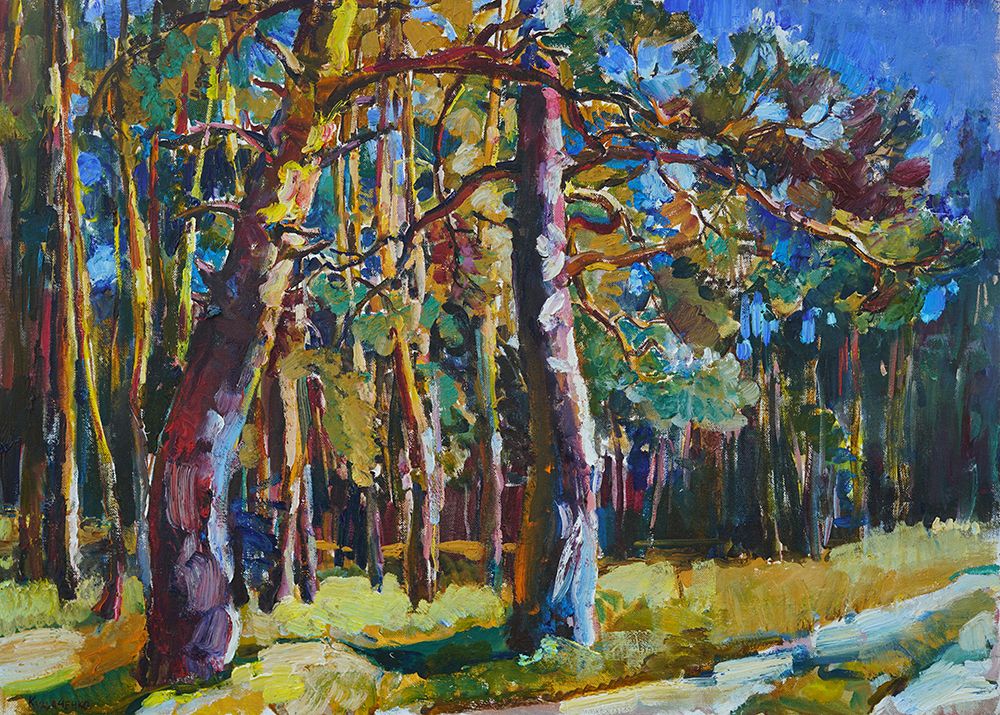 Pine forest art print by Andrii Kutsachenko for $57.95 CAD