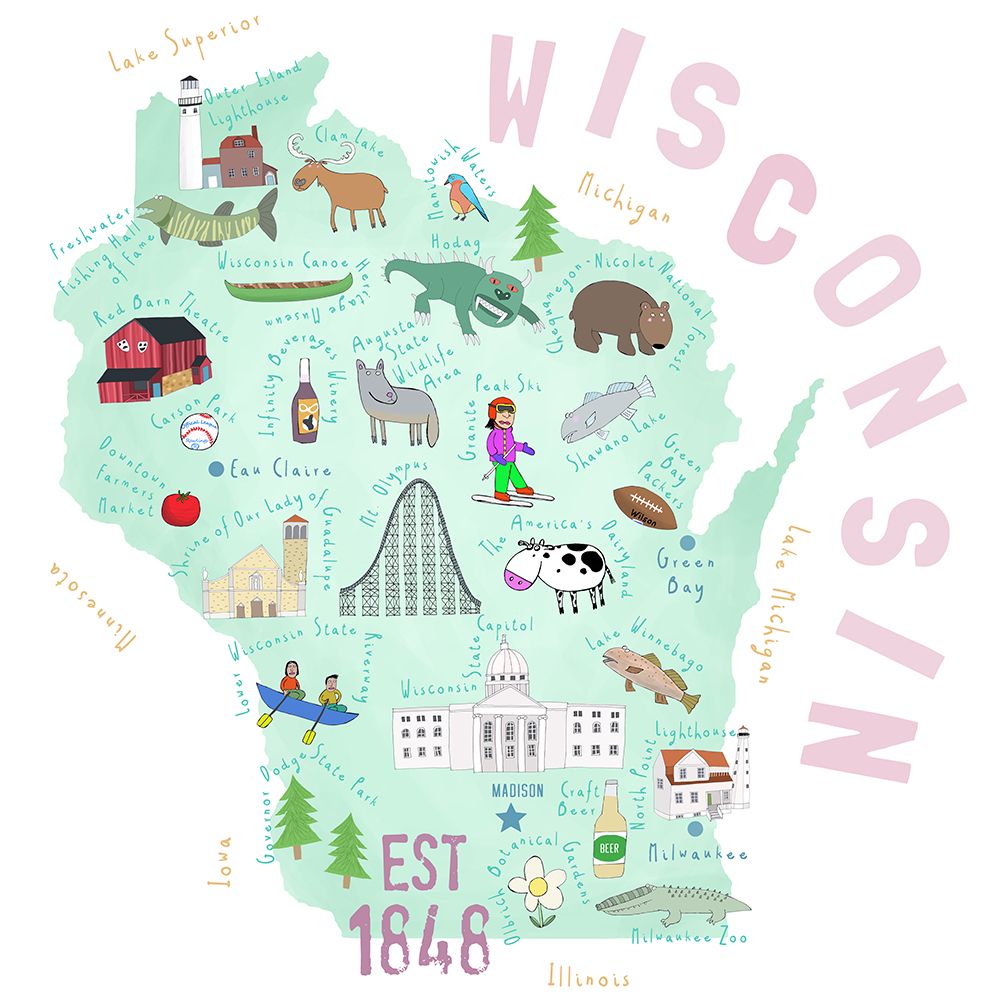 Dal 334a Wisconsin 40x40 art print by Carla Daly for $57.95 CAD