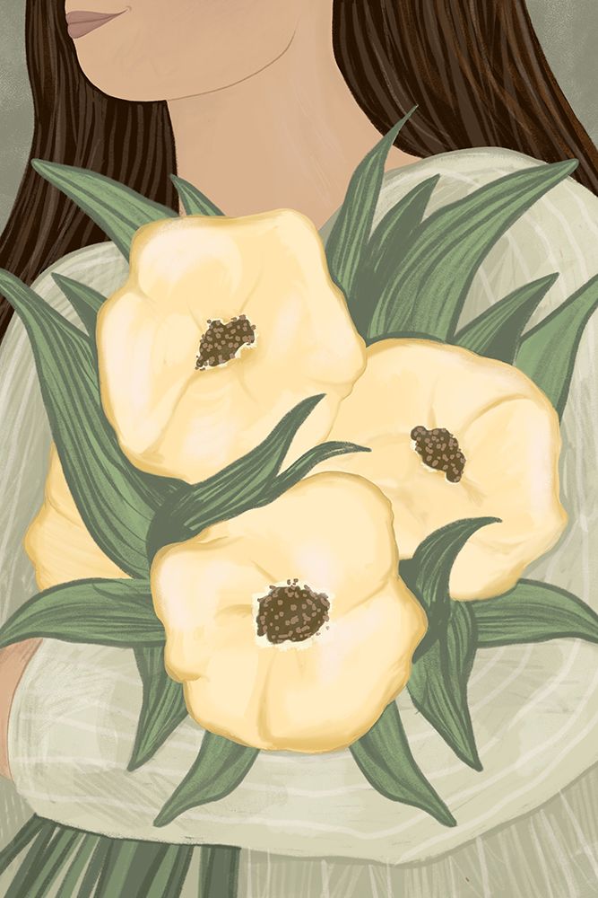 Pale Yellow Flowers art print by EMELIEmaria for $57.95 CAD