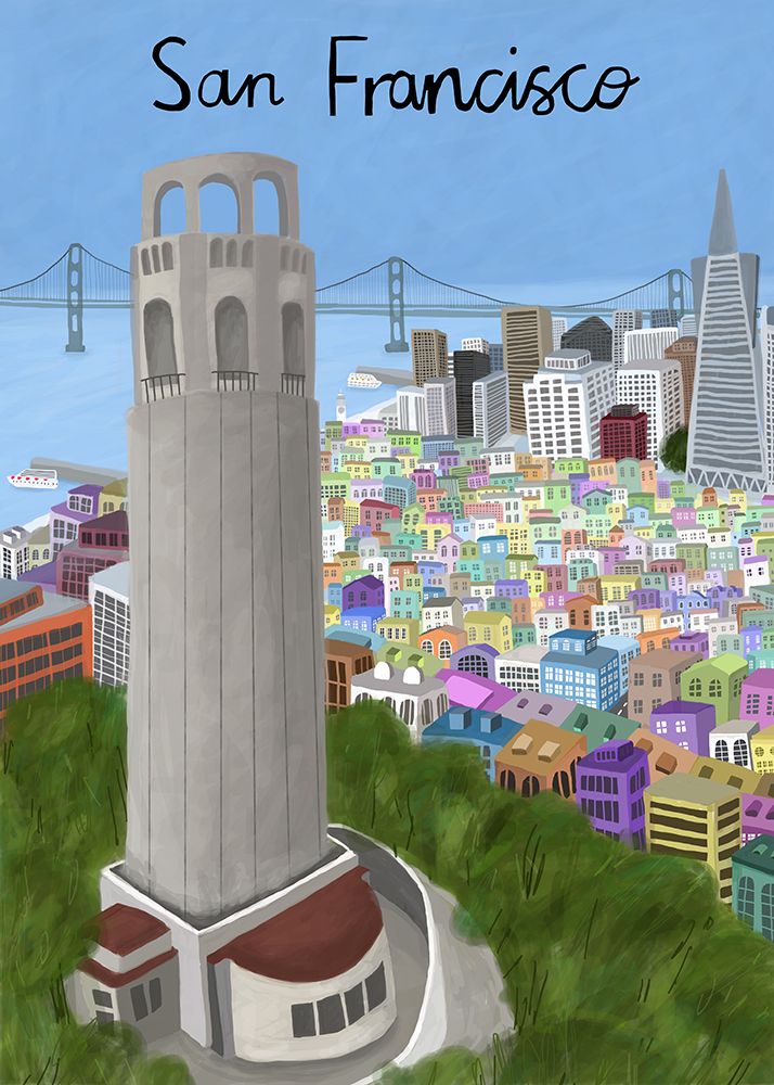 Coit Tower art print by Carla Daly for $57.95 CAD