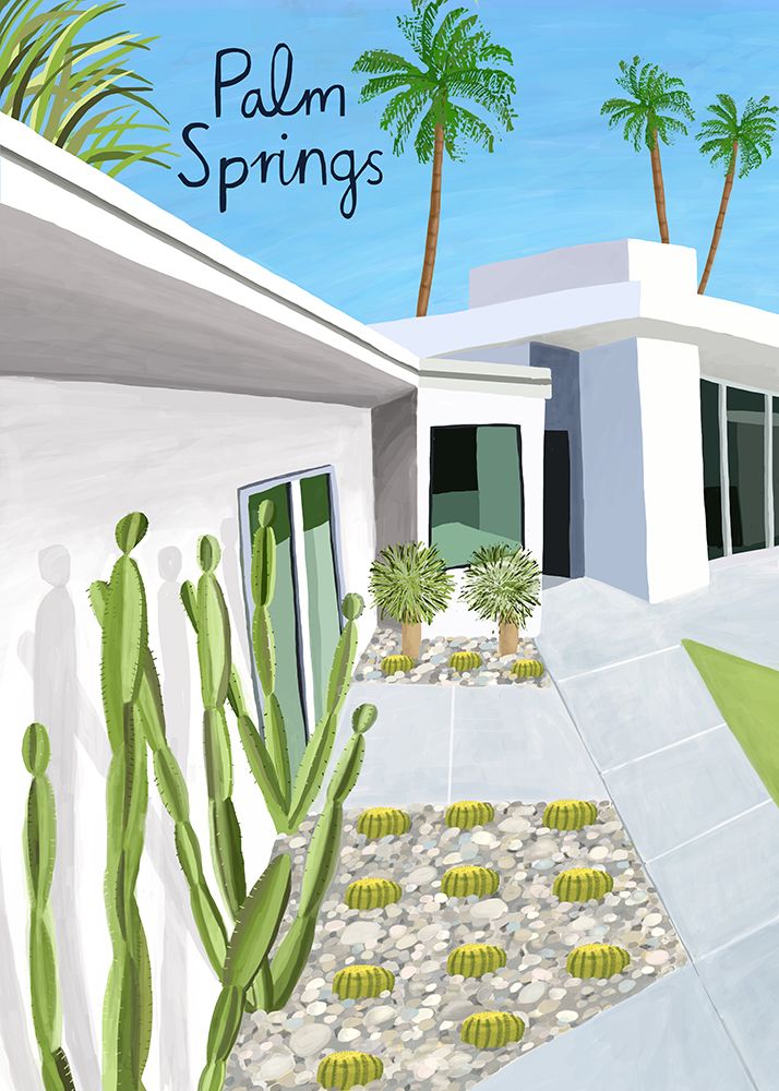 Palm Springs Modern Architecture by Artist Carla Daly art print by Carla Daly for $57.95 CAD