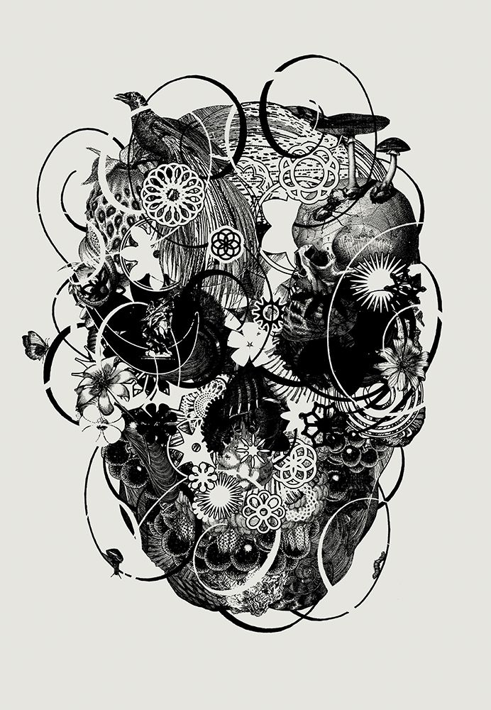 Skull - black and white art print by Jaco Putker for $57.95 CAD