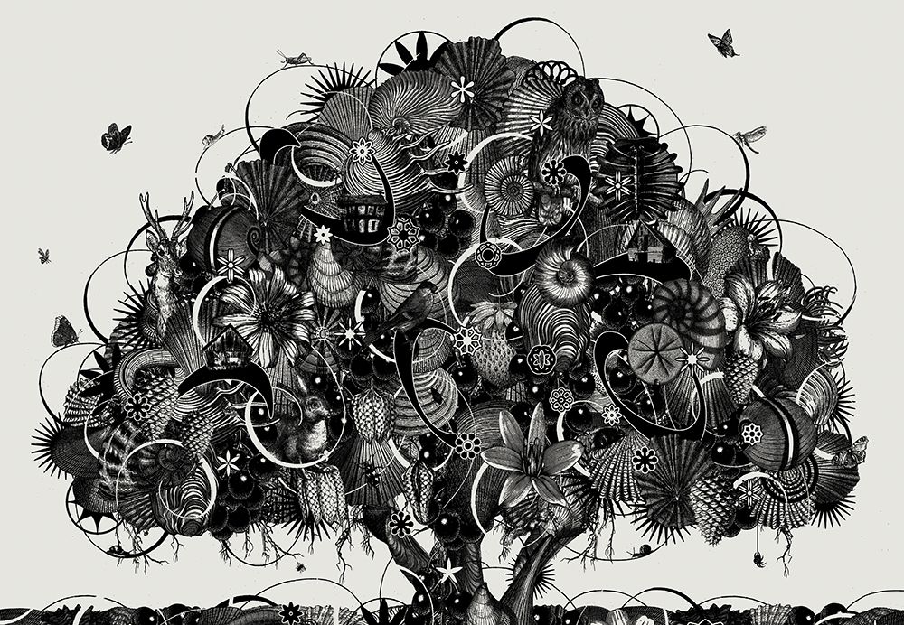 Tree of Life - black and white art print by Jaco Putker for $57.95 CAD