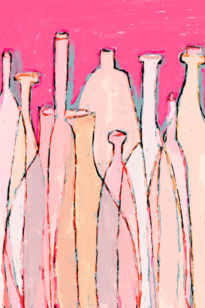 Pastel bottles art print by Treechild for $57.95 CAD