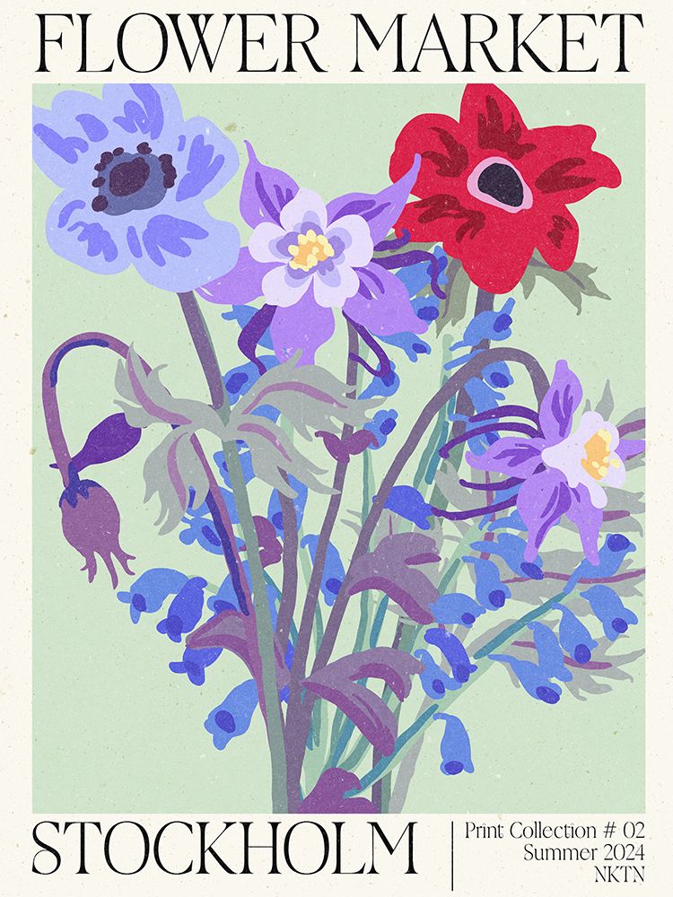 Stockholm Flower Market art print by NKTN for $57.95 CAD