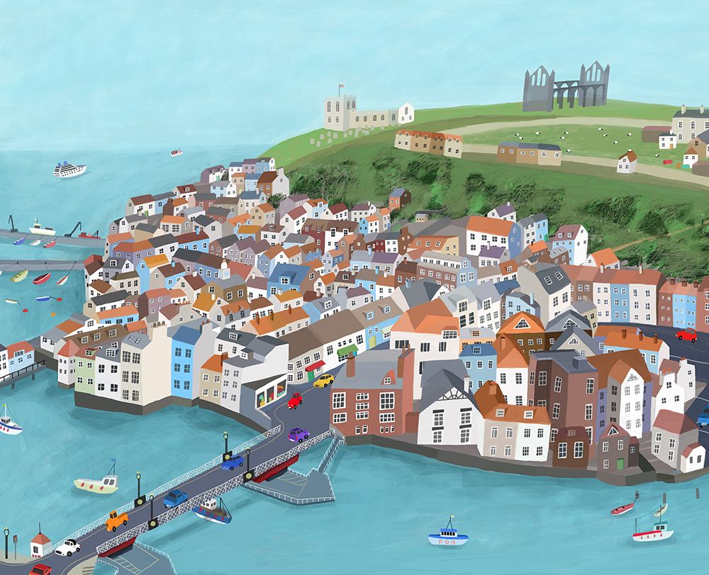 Aerial View of Beautiful Whitby by Artist Carla Daly art print by Carla Daly for $57.95 CAD