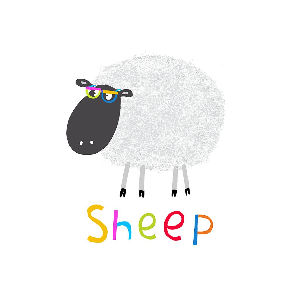 Dal 136d Sheep Dots 35x35 art print by Carla Daly for $57.95 CAD