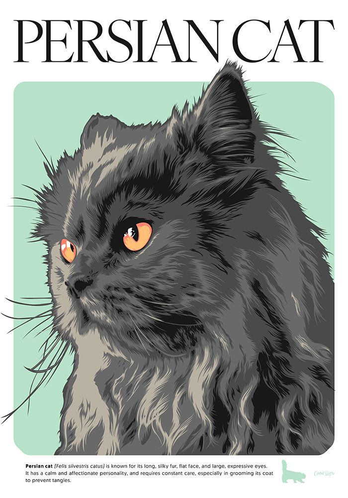 PERSIAN CAT art print by Cranio Design for $57.95 CAD