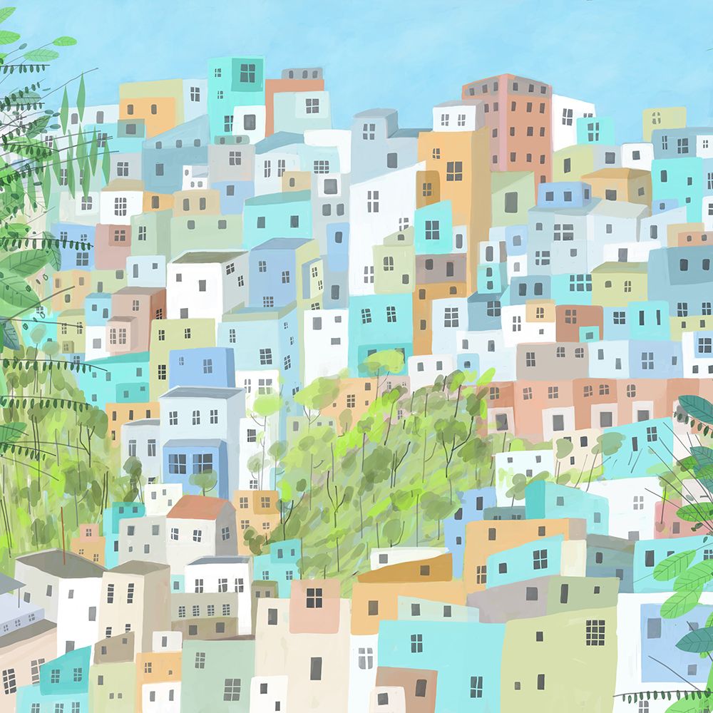 View Over the Rooftops of Rio de Janeiro by Artist Carla Daly art print by Carla Daly for $57.95 CAD