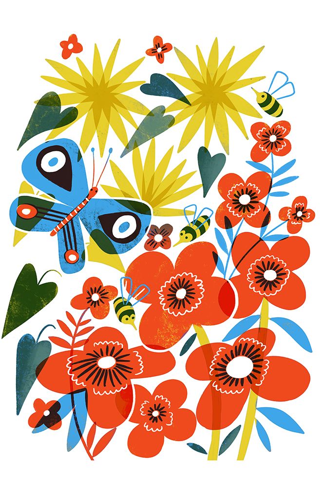 Butterfly Garden art print by Uta Krogmann for $57.95 CAD