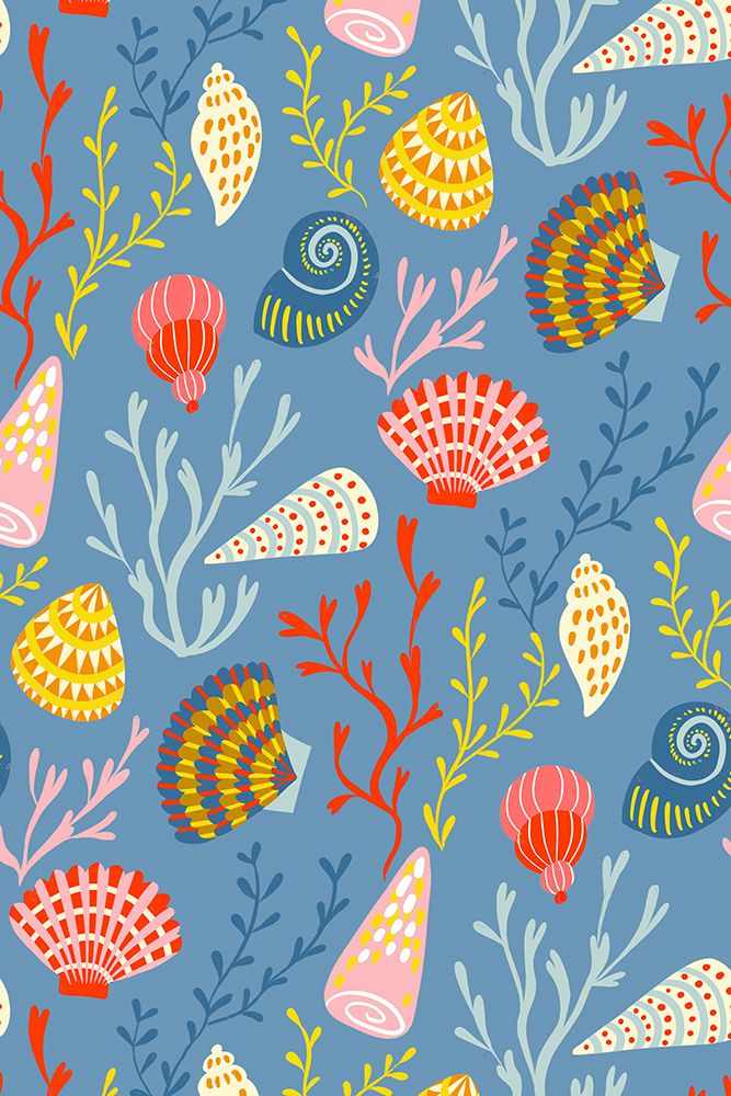 Seashells + Seaweeds art print by Uta Krogmann for $57.95 CAD