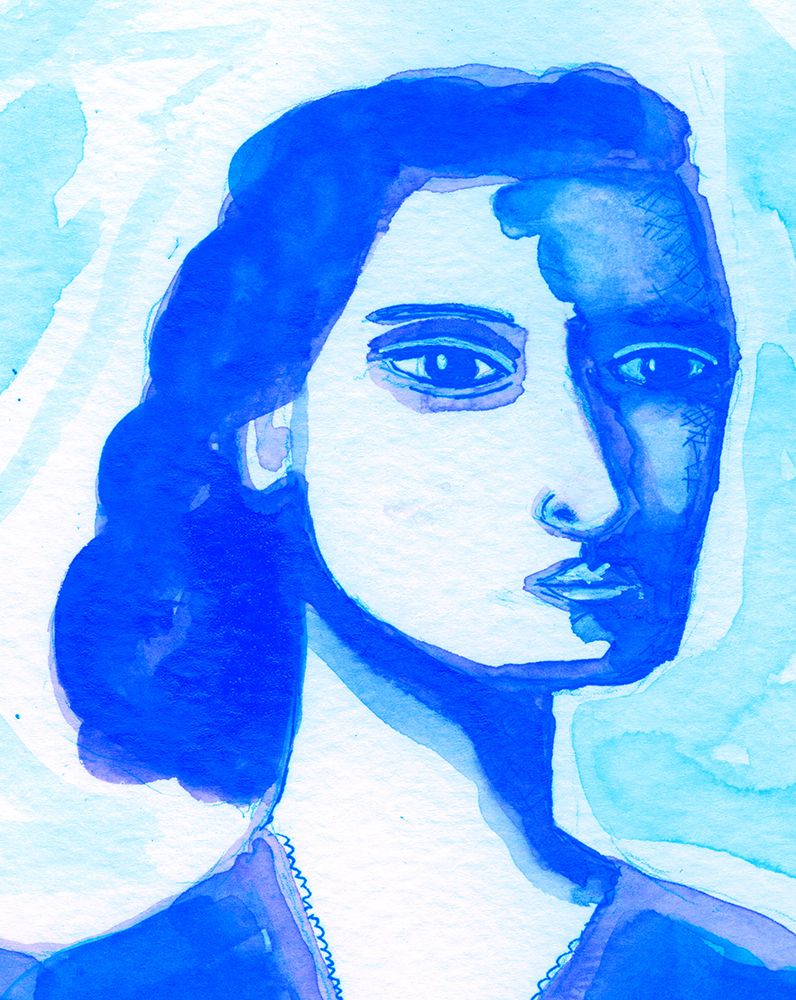 The deep thinker blue art print by Sharyn Bursic for $57.95 CAD