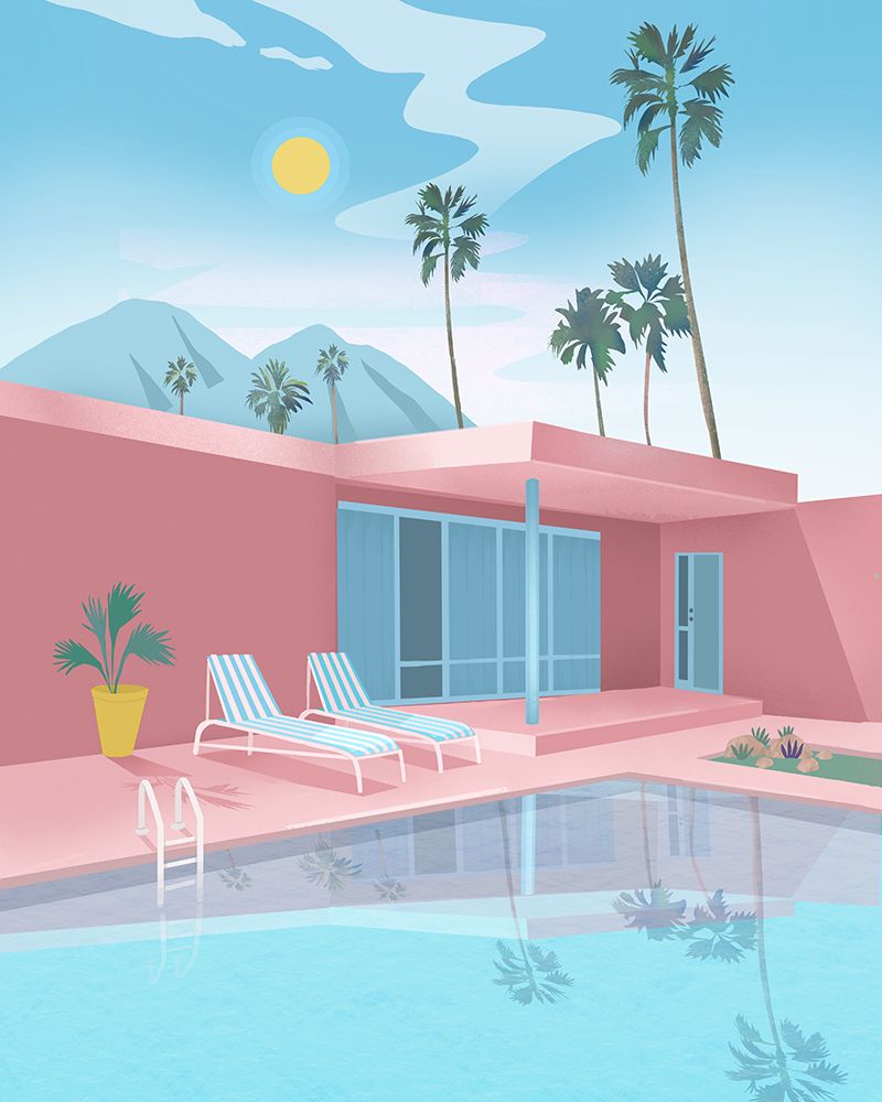 PALM SPRINGS art print by Petra Lizde for $57.95 CAD