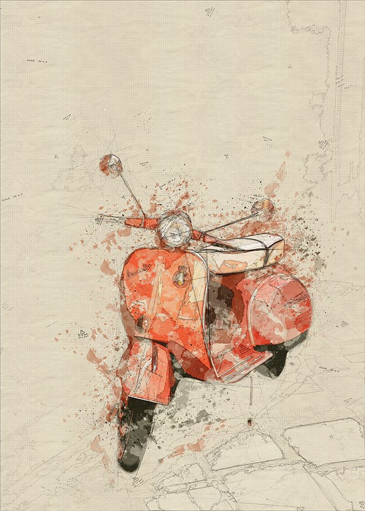 Vespa art print by Lembayung Senja Studio for $57.95 CAD